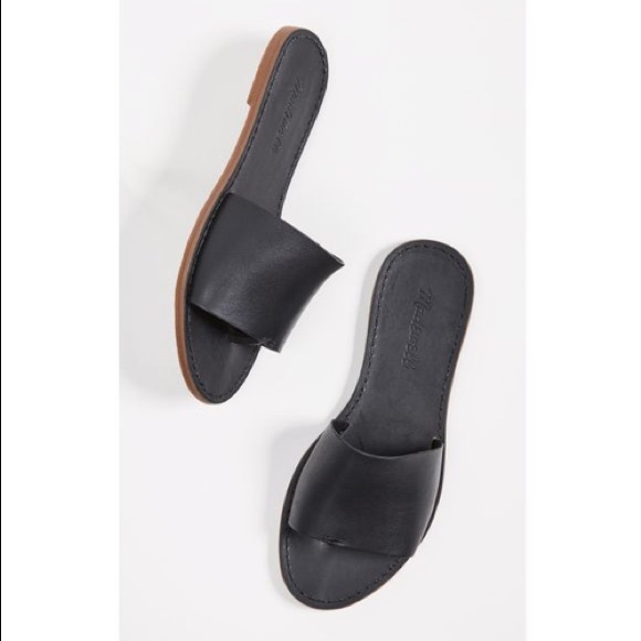 Madewell Shoes - Madewell / Black The Boardwalk Post Slide Sandals